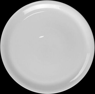 Thumbnail - Weiße Porzellan-Servierplatte zur Tarte-Tatin-Spezialbackform (Nr. 025B01), Porzellan, Ø 33 cm.