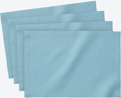 4er-Set Uni Outdoor-Tischsets, Blau, 35 x 50 cm, fleckabweisend, waschbar bei 40 °C