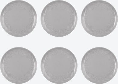 Thumbnail - Teller, 6 Stück, Grau, Ø 27,5 cm, Porzellan, spülmaschinenfest, mikrowellengeeignet