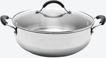 XL-Schmorpfanne Ø 24 cm - Für Anbraten & Schmoren, gleichmäßige Wärme, Edelstahl 18/10, 3,8 l, induktionsgeeignet, spülm...