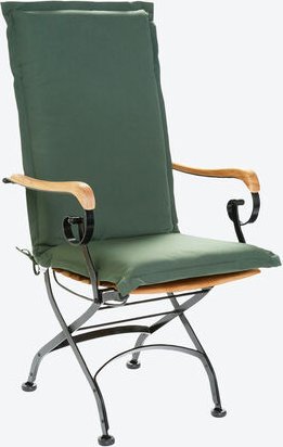 Stuhlauflage uni für Hochlehner, 120 x 50 x 6 cm, Farbe: Dunkelgrün