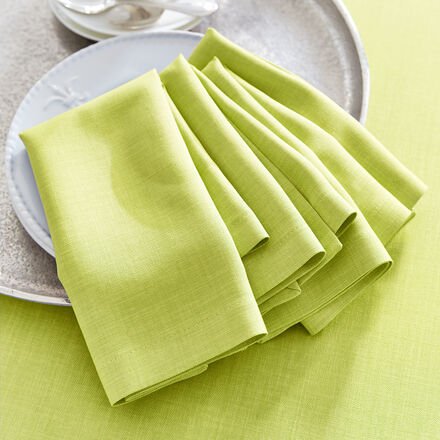Servietten Uni-Fleckgeschützt, 6er-Set, hellgrün, 40 x 40 cm