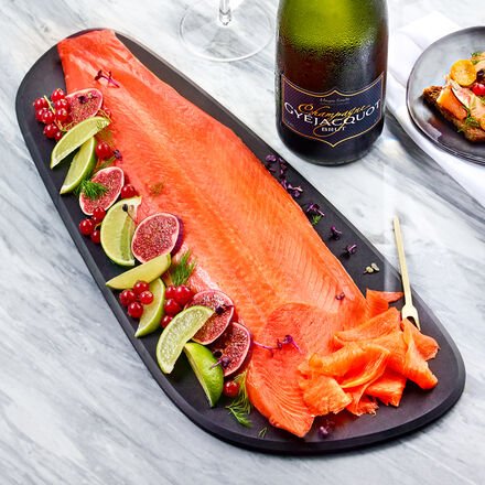 Ganze Sockeye-Wildlachsseite, ohne Haut, vorgeschnitten, 1 kg, ***Schockgefrostet