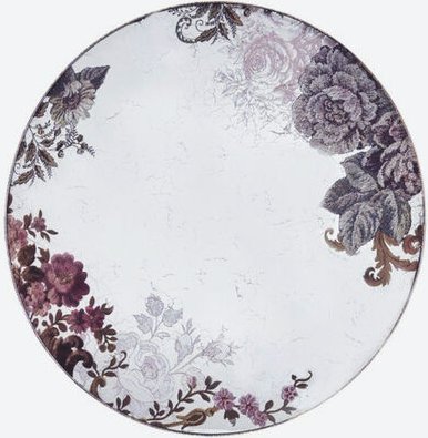 Spiegel Blumendruck, ø 60,7 x 2,5 cm