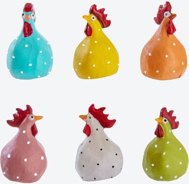 Hühner-Anhänger, 6 Stück