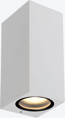 Außen-Wandstrahler Duo eckig, Weiß