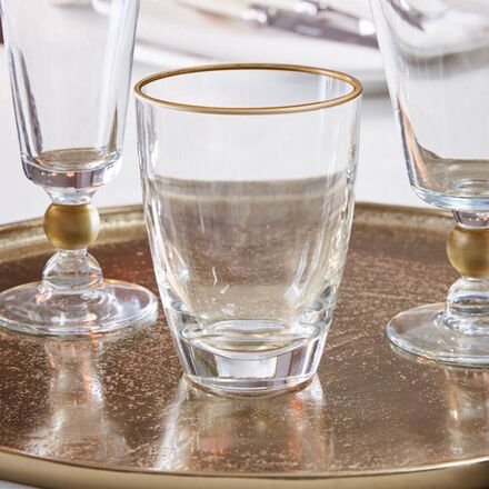 Wassergläser "Rubens", 6er Set, 310 ml, mit Goldrand