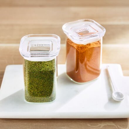 Thumbnail - 2er-Set Gewürzgläser 240 ml - Hartglas, B/T/H 6 x 6 x 9 cm, luftdicht, stapelbar, Vorratsdosen für Gewürze, Kräuter, Leb...