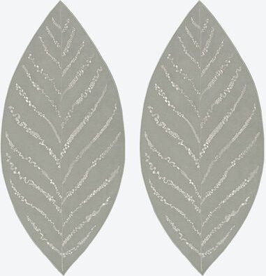 Tischsets Blätter Wildlederoptik, 30 x 67 cm, 2 Stück, Taupe