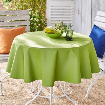 Uni Outdoor-Tischdecke, ø 140 cm, grün, fleckabweisend