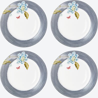 4er-Set Teller, 20 cm, Farbe: Blau