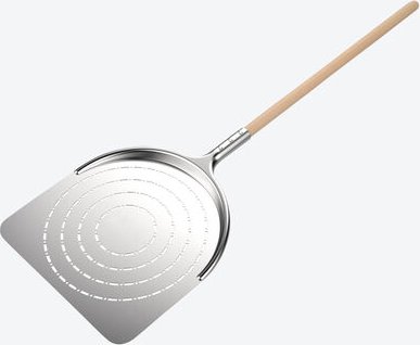 Pizzaschieber - Rostfreier Stahl, Buchenholzgriff, 30,5 x 90 cm, für Pizza, Pinsa, Flammkuchen - Handreinigung empfohlen...