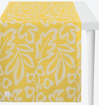 Outdoor-Tischläufer Abstrakt, 46 x 135 cm, Gelb