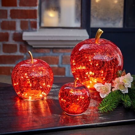LED Apfel rot, 22 x 24 cm, Größe L