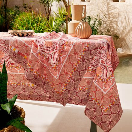 Tischdecke "Nairobi", Orange, 170/170 cm, 100 % Baumwolle