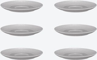 Unterteller, 6 Stück, Grau, Ø 16 cm, Porzellan, spülmaschinenfest, mikrowellengeeignet