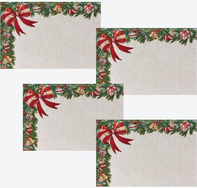 Sander Tischset Weihnachten 32/48 cm - Gobelin, plastisches Weihnachtsmotiv, detailreich gewebt, formstabil, langlebig, ...