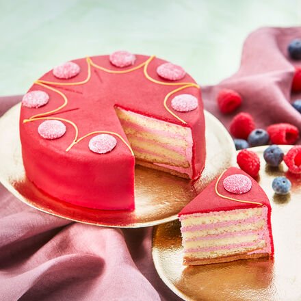 Hagen Grote Himbeer-Torte 600 g - feinste Konditorqualität, Ø 15,5 cm