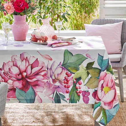 Tischdecke Pfingstrosen, 85 x 85 cm