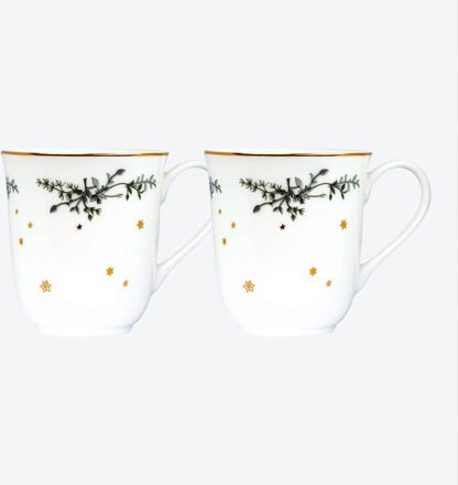 2er Set Becher Wintersterne, ca. 9 x 10 cm