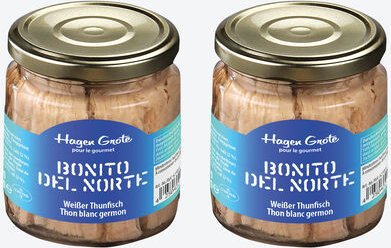 Hagen Grote weißer Angelthunfisch 2 Gläser à 227 g