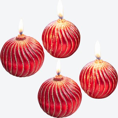 Thumbnail - Christbaumkugel-Kerzen, 4 Stück