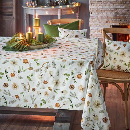 Tischdecke Schaukelpferd, 150 x 250 cm, Matalassee, 100 % Baumwolle