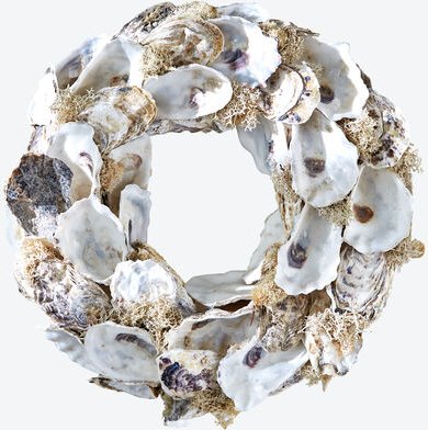 Julia Grote Muschelkranz Ø 34 cm - Maritimer Dekokranz mit handverlesenen Muscheln, handgearbeitetes Unikat - Für Tür, T...