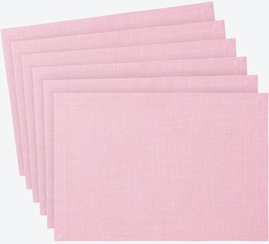 Tischsets Uni-Fleckgeschützt, 6er-Set, rosa, 35 x 50 cm