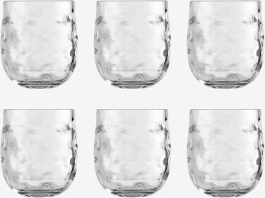 Unzerbrechliche Wassergläser (6-tlg.), 400 ml - Bruchsicheres MS-Material, kratzfest, leicht & handlich, ideal für Boot,...