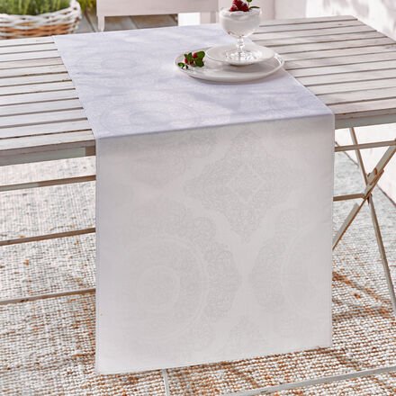 Tischläufer mit Medaillon-Muster 50 x 150 cm - Flüssigkeits- & Fleckenschutz, dauerhafte Beschichtung, abwischbar, Baumw...