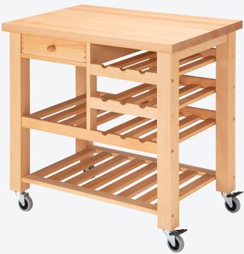 Küchenwagen klein ohne Weiden- körbe, 90 x 60 x 90 cm