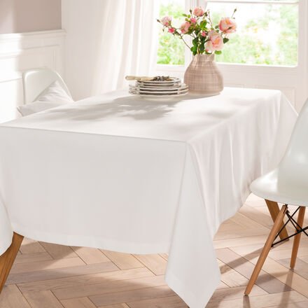 Tischdecke Uni-Fleckgeschützt, 100 x100 cm, ecru