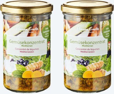 Gemüsekonzentrat mediterran, 2 Gläser a 250 g