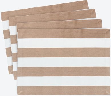 4er-Set Outdoor-Tischsets Blockstreifen 35 x 50 cm - Wasch- & lichtecht, fleckabweisend, strapazierfähig, Polyacryl, 270...