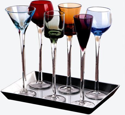 Edelstein-Farben-Likörset, 6-tlg.