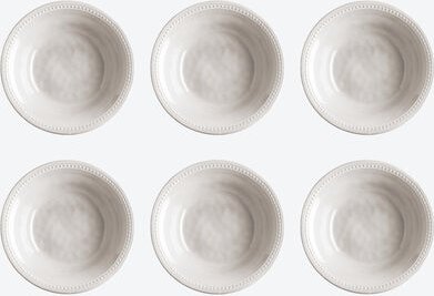 Bruchsicheres Melamin Suppen-/Salatteller-Set (6-tlg.), Ø 20,5 cm, spülmaschinenfest, BPA-frei, Keramik-Optik, ideal für...