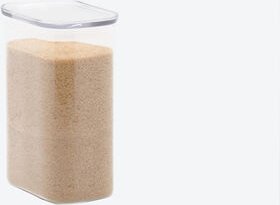 Rechteckige Hartglas-Vorratsdosen, 1,2 l, 12,5 x 8,5 x 18 cm (B/T/H)