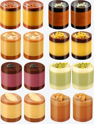 Schichtpralinen handgefertigt 180 g - Winterliche Pralinen, 20 Stück, 8 Sorten, von Chocolatiers gefertigt, limitiert, m...