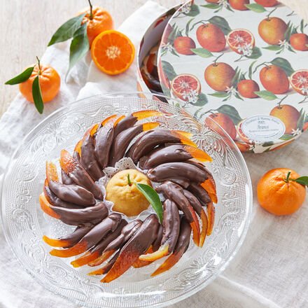 Kandierte Orangenschalen 500 g - mit Marzipan in Zartbitterschokolade, Handwerklich gefertigt, italienische Manufaktur, ...
