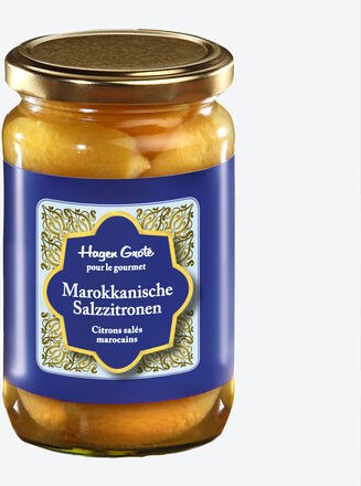 Hagen Grote Marokkanische Salzzitronen geviertelt, 340 g Glas