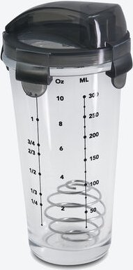 Thumbnail - "3-in-1 Dressingshaker - Glas/Kunststoff, Ø ca. 9 cm, 18,5 cm hoch, Inhalt 450 ml, auslaufsicherer Verschluss, spülmasch...