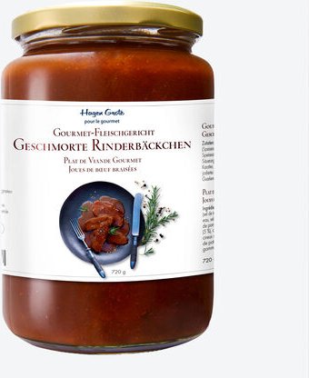 Thumbnail - Gourmet Fleischgericht Geschmorte Rinderbäckchen 720 g (Fleischanteil 300 g)