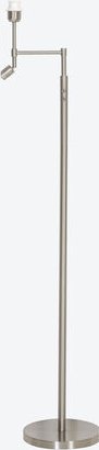 Stehlampe mit LED Leselampe, Nickel satiniert, ø 25 x 140 cm