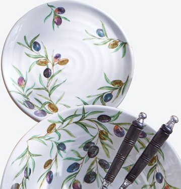 Oliven-Geschirr Dessert-/Salatteller, 4 Stk.