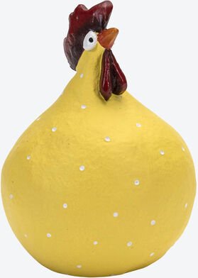 Deko-Hahn groß, 13 cm hoch, Farbe: gelb