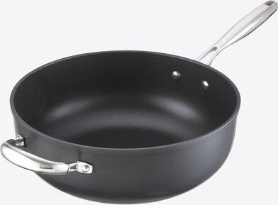 Hagen Grote Hochraum-Pfanne mit Gegengriff, 28 cm Ø, Aluminium/Edelstahl, ofenfest bis 250 °C, für alle Herdarten inkl. ...