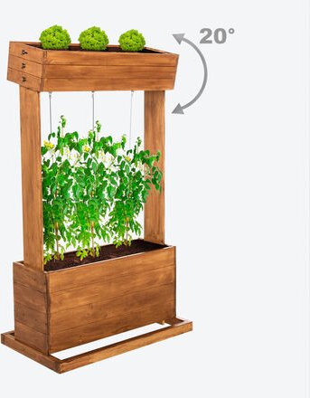 Hochbeet mit Rankseilen