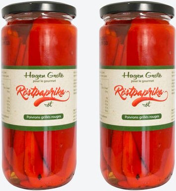 Röstpaprika rot, 2 Gläser, 2 x 450 g