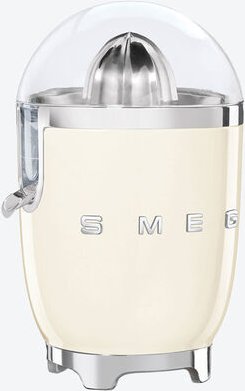 SMEG Zitruspresse - Creme, 50's Retro Style, BPA-frei, 70W, 16,5 x 16,5 x 28 cm, rutschfeste Füße, Kunststoff/Metall, En...